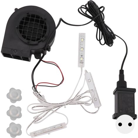 Weihnachtliche Aufblaspumpe, Mit 3 Sets Weißer Led-lampen, Für Outdoor-weihnachtsdekorationen, Eu-stecker 220-240v