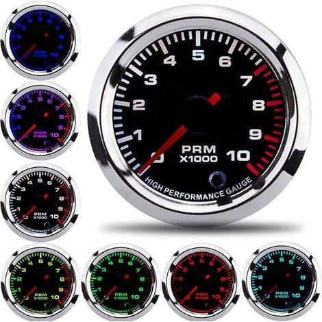 Universeller Tachometer 52 Mm – Messbereich 0–10.000 U/min – Schrittmotor Für Verbesserte Empfindlichkeit – Klare Anzeige