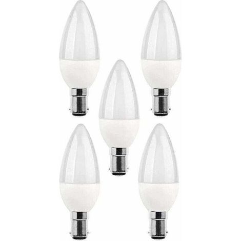 5er-pack Led-b15-glühbirnen, 5-w-glühlampe, 220 V, 270 Lm, Tageslicht 3000 K, B15-lampe Mit Bajonettsockel, [energieeffizienzklasse A+].