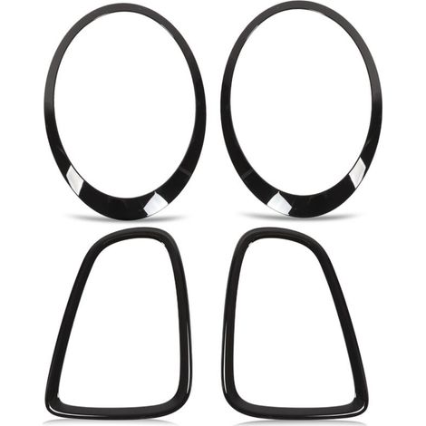 Glänzend Schwarzes Rückleuchten-abdeckungsset Für Mini R56 R57 R58 R59 Cooper S Jcw 2007-2015 – Schnelle Installation – Abs- Und Pp-materialien