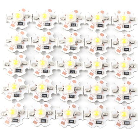 25 Stück Led-perlen, 5v Led-chips, 200lm, 1w Hochleistungs-smd-led-lampenchip, Glühbirne Für Zuhause, Studio, Ausstellung, Foodlight/spotlampen-ersatz (warmweiß 3000-3200k)