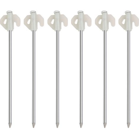 Set Mit 10 Robusten 20 Cm Langen Zeltheringen Für Harten Boden, Hochfeste Metall-zeltheringe Mit Öse Für Haken, Campingheringe Aus Stahl, Leuchtende Campingheringe