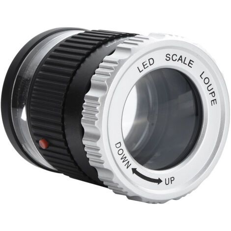Loupe 40x Led Lupe Beleuchtet Uv-beleuchtete Lupe Einstellbarer Fokusabstand Faltbare Juwelierlupe Für Textilien Briefmarken Edelsteine (schwarz)