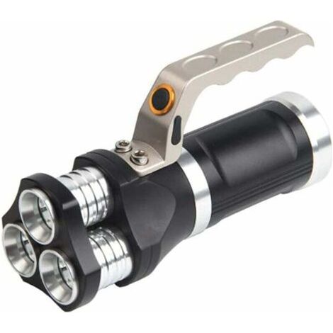 Mehrfunktionale, Wiederaufladbare Led-taschenlampe Mit 5000 Lumen, Leistungsstarke Usb-handlaterne Für Camping, Angeln Und Jagen