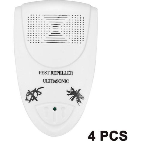 4er-pack Ultraschall-schädlingsabwehrmittel - Anti-maus - Gebrauchsfertiges Antiparasitikum, Ideal Für Mäuse, Auch Wirksam Gegen Kakerlaken, Ameisen Und Moskitos (weiß)