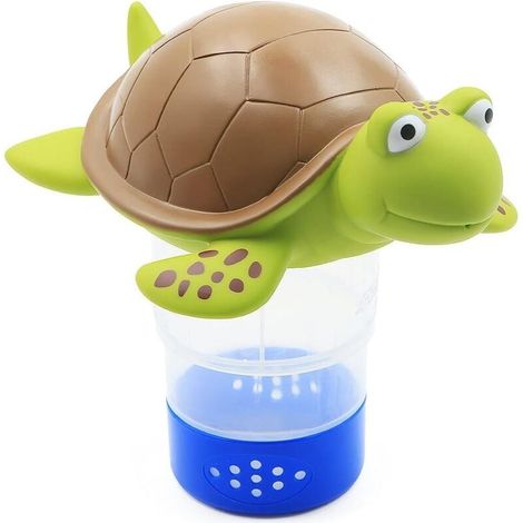 Schwimmender Chlordosierer, Chemikaliendosierer Für Pools, Whirlpools Und Spas, Verstellbare Schwimmtablette, Geeignet Für 7,6 Cm Chemikalien-tabletten (schildkröten-design)