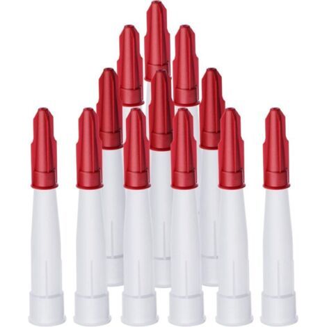 Set Aus 24 Dichtungsdüsenkappen, Enthält 12 Packungen Weiße Dichtungsdüsen Und 12 Packungen Rote Dichtungskappen, Kunststoff