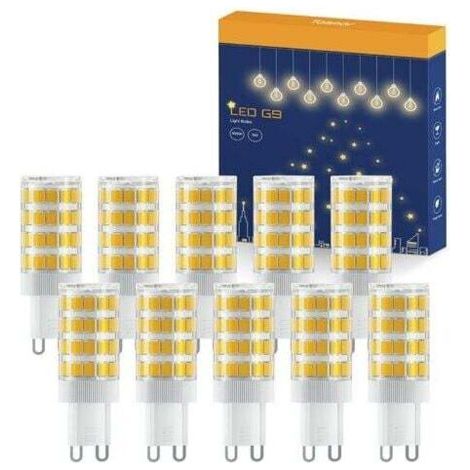 Led-glühbirne G9 5w, G9-led Warmweiß 3000k, 550lm, Nicht Dimmbar, Flimmerfrei, Led G9 Entspricht 50w Halogenlampe, Energieeffizient Für Schlafzimmer, Wohnzimmer, Küche, 10er-pack [klasse