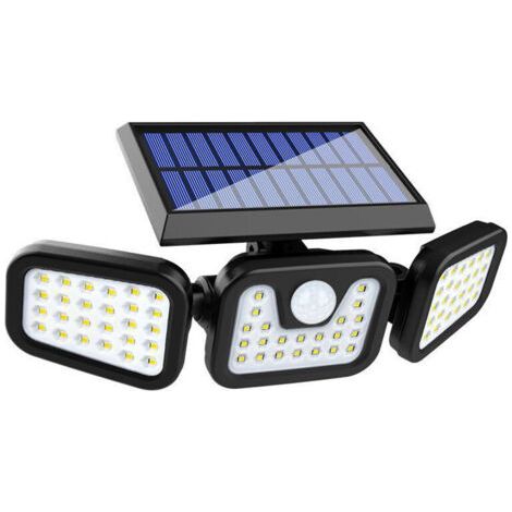 50w Solarleuchte Für Außen, Wasserdicht Ip67 Solarbeleuchtung Mit Bewegungsmelder, 360° Verstellbare Wandleuchte, Kabellose Sicherheitslampe, Wandlampe Für Garten Und Garage