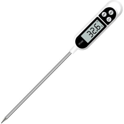 Digitales Küchenthermometer, Haushaltsthermometer, Ofenthermometer, Garthermometer, Lange Sonde, Korrosionsschutz, Umschaltbare Anzeige Zwischen °c Und °f Zum Kochen, Grillen