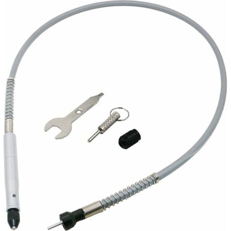 1/8" (3,175 Mm) Flexibler Wellenadapter, Flexibles Verlängerungskabel Für Bohrmaschinen-spannfutter, Kompatibel Mit Dremel Und Anderen Schleifwerkzeugen, Inklusive Schlüssel, Silber