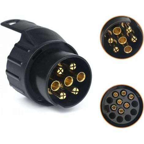 7/13 Adapter Steckdose Anhänger 7 Auf 13-polig Stecker Kupplung 7-polig Auf 13-pin Für Autoanhänger, Traktor, Wohnwagen, Fahrradträger