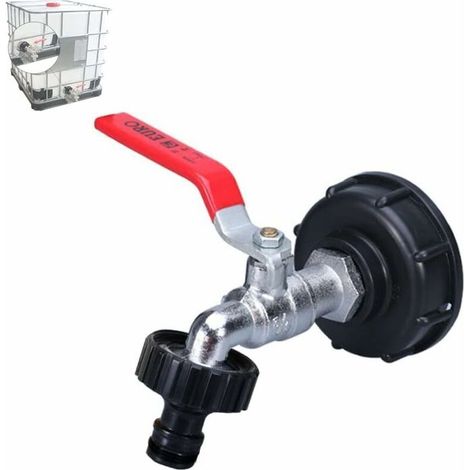 Adapter Für 1000l Wassertank, Hahn Für 1000l Ibc-tank, 3/4-zoll-gewindeanschluss, Regenwassersammler, Auslaufhahn, Ventil, Schlauchanschluss