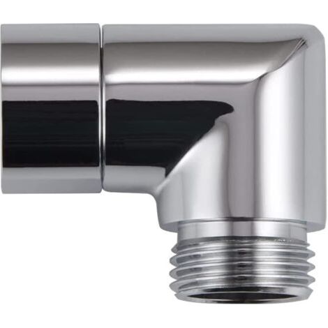 90-grad-winkelanschluss Für Handbrause – Massives Verchromtes Messing – Kompatibel Mit 1/2" Ips – Einfache Installation