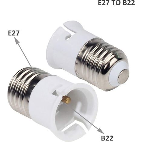 E27 Auf B22 Für Led-glühbirne Mit Bajonettfassung, Lampensockel-konverter Zum Wechsel Von E27 Auf B22, Schraub-adapter Auf Bajonettfassung, 6er-pack - Rw Glühbirnensockel-adapter