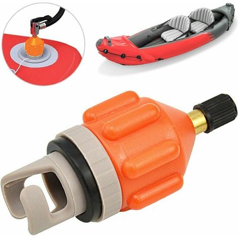 Ventiladapter Zum Aufblasen Von Kajaks Und Surfbrettern Pool Garten - Orange Grau