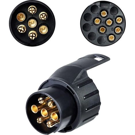 7-poliger Auf 13-poliger Anhänger-steckeradapter, Anhängerkupplungs-adapterstecker, Wasserdichter 12v-anhänger-steckverbinder-konverter Für Wohnwagen, Lkw, Rv, Autos Und Boote