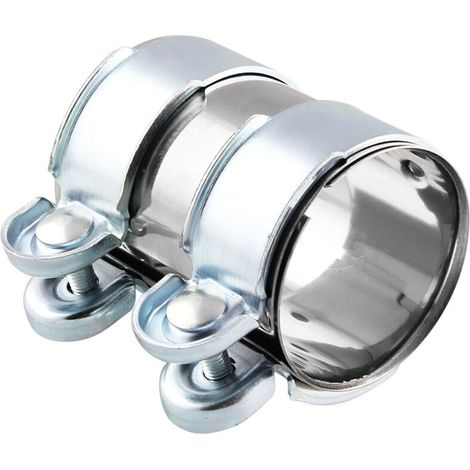 Ahlsen Collier Auspuff 63mm Edelstahl-schellenband Für Schalldämpfer, Doppelt Universell Für 2,5-zoll-rohr, Zur Fahrzeugkennzeichnung