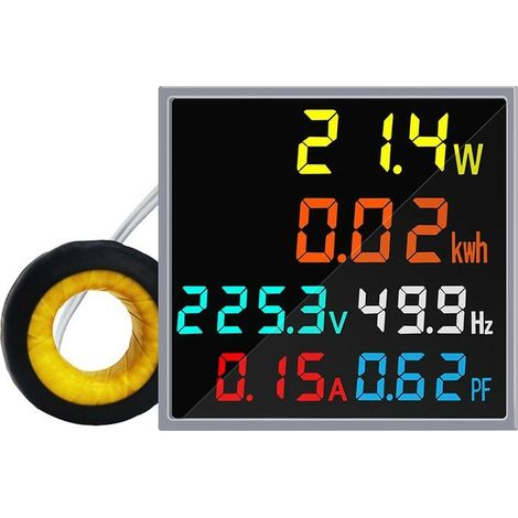One Piece Mini Wechselstromzähler Voltmeter Amperemeter Wattmeter Frequenztester Hd Lcd-bildschirm Leistungsfaktor Spannungsverstärker Monitor-494753mm