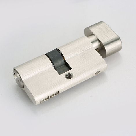 Europäischer Standard Kupfer Zylinderschloss Single Open Sand Nickel Farbe Mitte - Schlitzloch Zylinderschloss Schlüssel Zylinderschloss, 60mm (30 + 30)