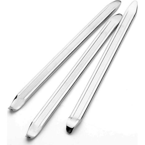 3-teiliger Reifenheber Aus Manganstahl, 30 Cm – Verschleißfeste Verchromte Oberfläche – Für Fahrrad, Motorrad, Auto – Reparaturwerkzeug