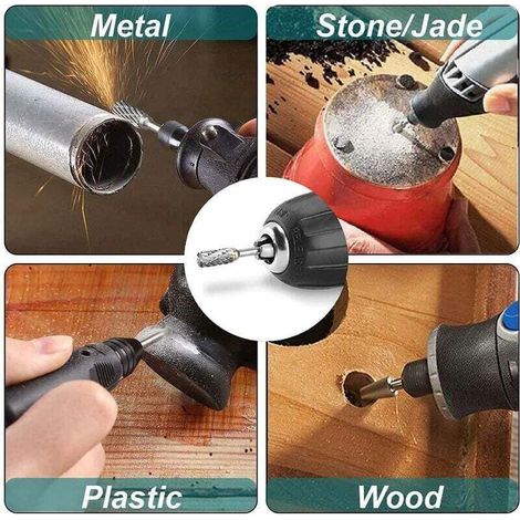 Satz Aus Rotierenden Hartmetall-fräsern, Doppelschneidig, 10 Stück, Schaft 1/8”, Für Drehwerkzeuge Zum Basteln, Holzschnitzen, Metallpolieren, Gravieren Und Bohren