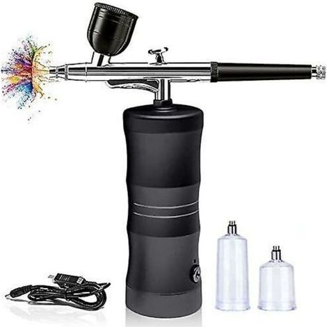 Tragbares, Kabelloses Mini-airbrush-set Mit Kompressor Für Malerei, Tattoos, Nail Art, Mode, Make-up, Tortendekoration Und Barbier