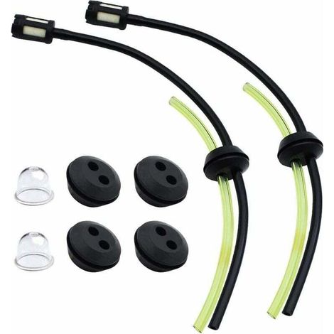 2er-set Universelle Benzinfilter – Mit Gummiringen Und Pu-schläuchen Für Rasenmäher Und Freischneider – Durchmesser 3–3,5 Mm