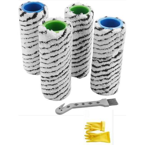 4 Stück Pierre Rouleau Bürste Für Karcher Fc7 Fc7 Premium Fc5 Fc5 Premium + Handschuhe