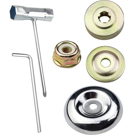 Universeller Mutternsatz Für Rasentrimmer-köpfe, Ersatz-befestigungsmuttern-set Für Messer Und Getriebe, Passend Für Garten-rasenmäher Und Freischneider, 6-teilig