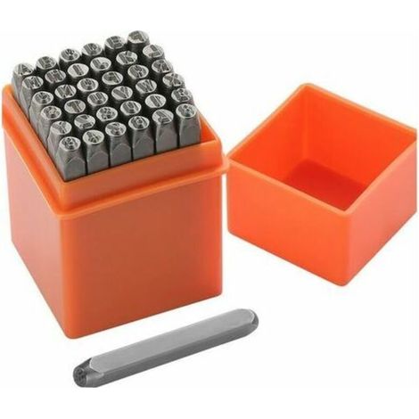 Satz Aus 36 Buchstaben- Und Zahlenstempeln, 6 Mm – Hochwertiger Stahl – Zum Prägen Von Metall, Kunststoff, Holz Und Leder – Präzise Personalisierung