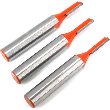 3 Stück 8mm Fräser Gerade Nutfräse, Hartmetall-nutfräser Einzelne Schneide Router Bit Holzfräser-3mm/4mm/5mm
