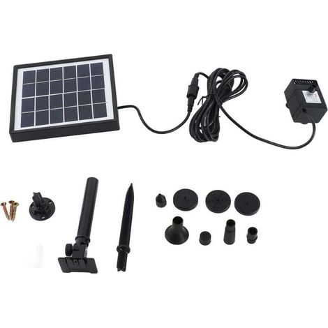 Solarbrunnen-pumpenset Mit Separatem Solarmodul, Verbesserte 1,5-w-solarwasserpumpe Mit 3 M Langem Kabel Und 8 Düsen Für Vogelbad, Terrasse, Garten Und Aquarium