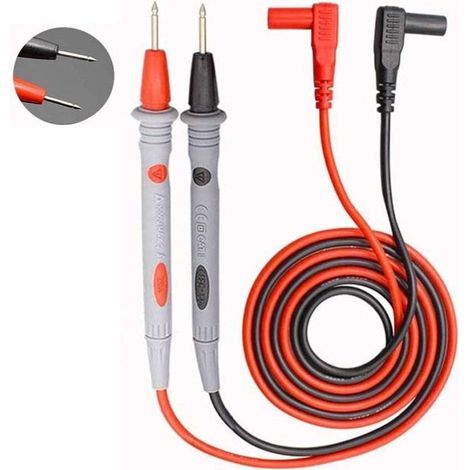 1 Paar Multimeter-prüfspitzen Kabel 1m, 1000v / 20a / Cat Iii/iv Multimeter-tastspitzen, Multimeter-testkabel, Multimeter-sonde, Multimeter-testkabel, Elektrisches Testkit Aus Flexiblem Silikon