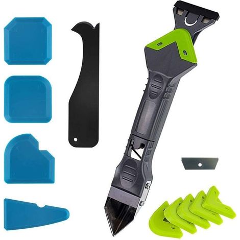 Silikon-fugen Glätter, Neu Aufgerüstet Winkel Schaber Für Glas Kleber Dichtstoff, Fugenmörtel Schaber Werkzeug Set Für Silikon Dichtmasse Finish, 11-teiliges Set