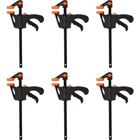 6 Einhand-schnellspannzwinge, Ratschen-zwinge, F-klemmen Für Schnelles Spannen, Schreinerzwingen, Ideal Für Schnelle Und Einfache Spannanwendungen