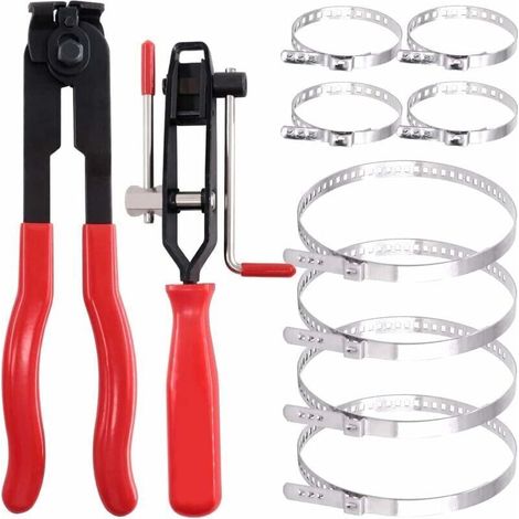 Zange Für Kabelbinder, 2er Set Kardangelenk-zange Und Kabelbinder-klemmzange Mit 8 Stück Kabelbindern - Rw