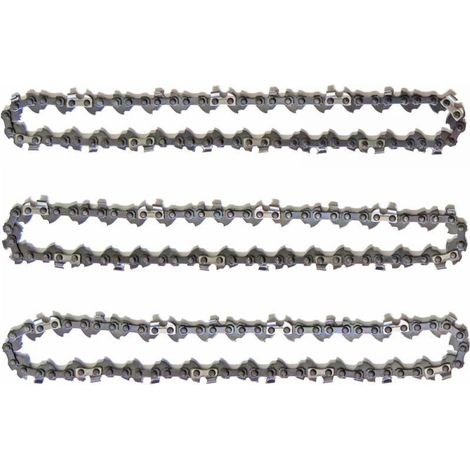 Satz Von 3 Kettensägenketten Für Hochentferner 10' (25 Cm), 40 Antriebsglieder, Geringer Rückschlag Für Kettensägen Bis 42 Cm³