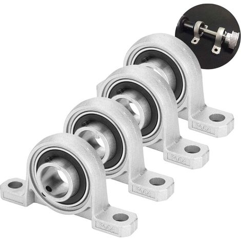 4er-pack Kugellager 20 Mm – Zinklegierung – Einfache Installation Mit Einstellschrauben – Für Industrielle Automatisierung