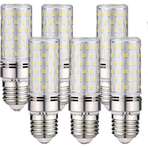 6er-pack Led-glühbirnen E27 – 16 W, Kaltweiß (6000 K), 1600 Lm (entspricht Einer 150-w-halogenlampe), 200–240 V Ac, Nicht Dimmbar, Großer E27-schraubsockel, 360°-abstrahlwinkel