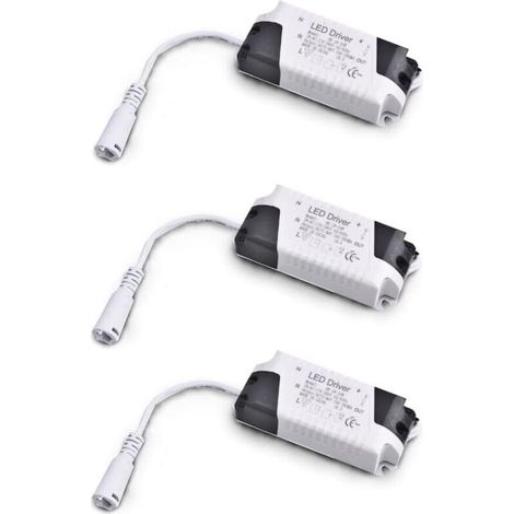 Pack X3 Transformator-treiber 18w-24w Dc, Mehrspannungseingang 85-265v Ac 50/60hz, Ausgang 36-72 Vdc 240-260 Ma. Geeignet Zum Ersetzen Von Downlights Und Anderen Led-geräten