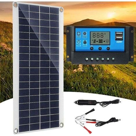 8w 12v Solarpanel – 23% Wirkungsgrad – Wasserdicht Für Den Außenbereich – Kit Mit 60a Laderegler Für Wohnmobile Und Yachten