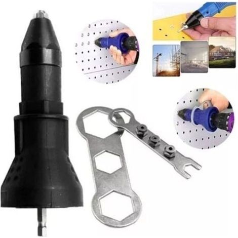 Elektrische Nietzange Für Kabellose Bohrmaschine, Elektrischer Niethammer, Adapter, Kabelloses Nietpistolen-set, Nietwerkzeug-adapter, Bohrzubehör