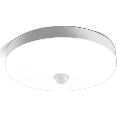 1-teilige Led-deckenleuchte Mit Bewegungs- Und Dämmerungssensor, 8w, 6000k Kaltweiß, Ip56 Wasserdicht, Rund, Led-deckenlampe Für Innen- Und Außenbereich, Ø13cm [energieeffizienzklasse E]