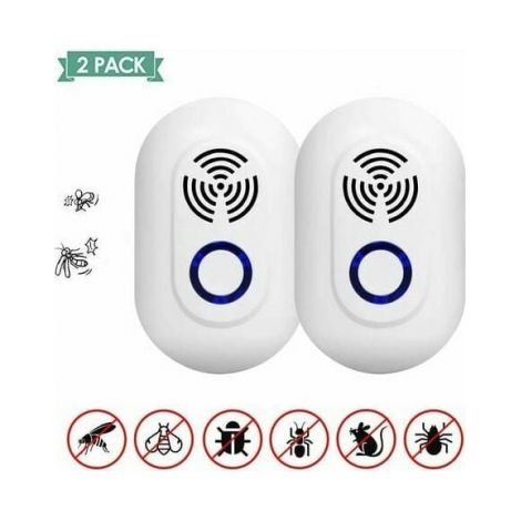 Ultraschall-mückenschutz – Elektronischer Ultraschall-mückenvertreiber Für Den Innenbereich – Gegen Mücken, Ameisen, Mäuse Und Spinnen – 2er-pack