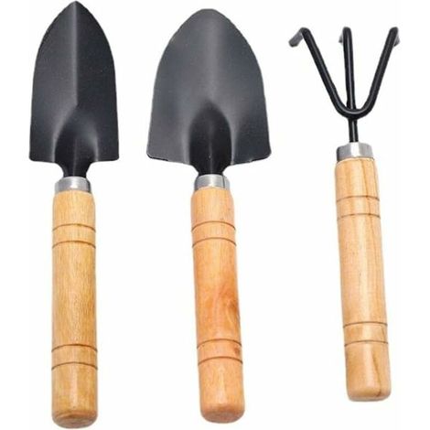 3-teiliges Gartenwerkzeug-set, Holzgriff, Handgartenwerkzeug Für Bonsai-pflanzen