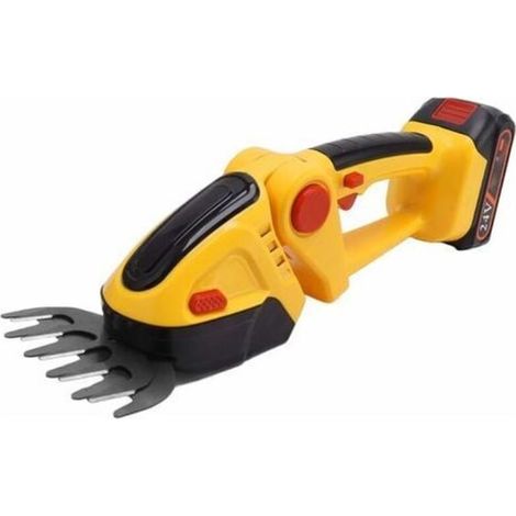 Kabellose Grasschere, Abs Sk5 Stahl 110-240v Mini Akku-heckenschere 2-in-1 Werkzeug Für Rasen (eu-stecker)