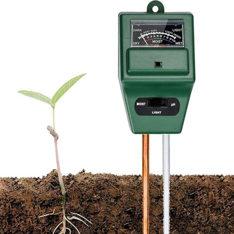 3-in-1 Ph-messgerät Für Erde, Bodentester-kit, Feuchtigkeitsmesser Für Pflanzen, Ph-bodenmessgerät Für Blumen/gras/pflanzen/garten/bauernhof/rasen