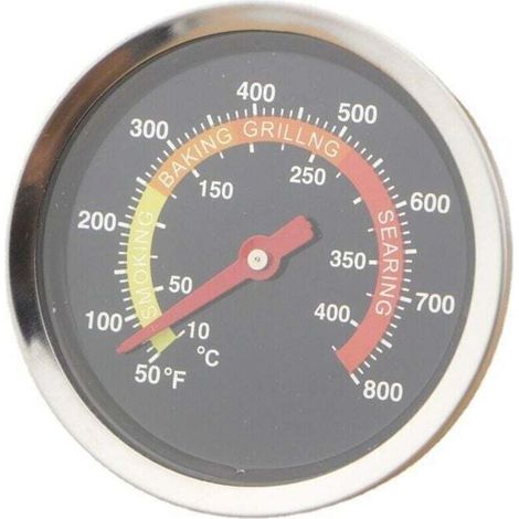 Edelstahl-thermometer Für Grill, Barbecue, Räucherofen, Temperaturmesser Aus Edelstahl Mit Messbereich Von 10-400°c
