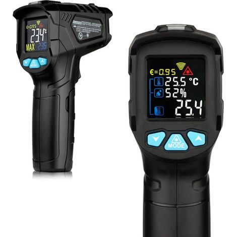 Tragbares Hochpräzises Industrie-thermometer, Infrarot-thermometer Iro1c -50-550℃ + Umgebungs-temperatur Und Luftfeuchtigkeit